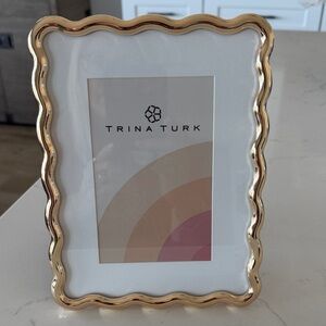 Trina Turk Wavy Gold Accent Frame NWOT